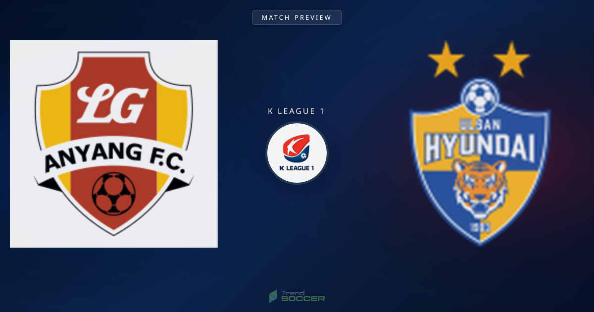 안양 FC vs 울산 HD 맞대결, 데이터로 본 승부 전망