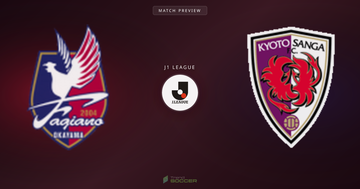 파지아노 오카야마 vs 교토 상가 맞대결, 데이터로 본 승부 전망