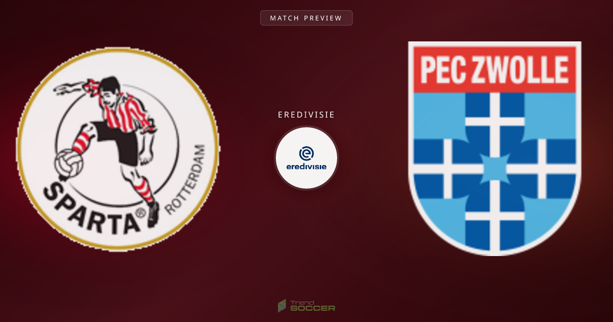 스파르타 로테르담 vs PEC 즈볼레 맞대결, 데이터로 본 승부 전망